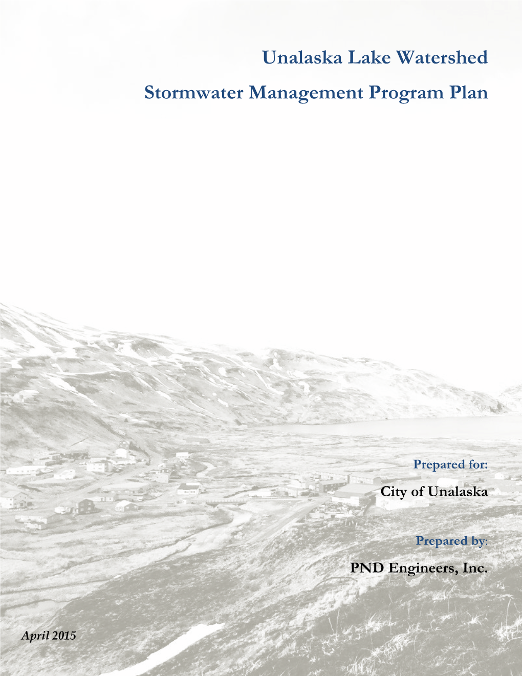 Unalaska Lake Watershed Stormwater Management Program Plan