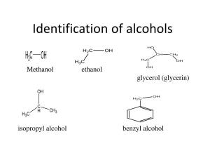 Identification of Alcohols