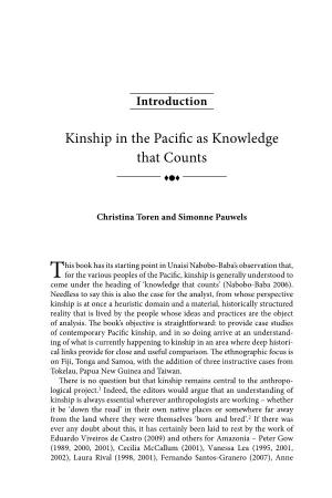 Kinship in the Pacific As Knowledge That Counts ♦L♦