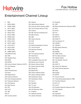 Channel Lineup