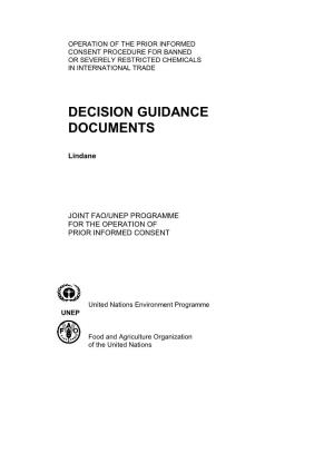 Decision Guidance Documents