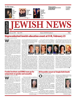 Unprecedented Jewish Education Event at U-M, February 23