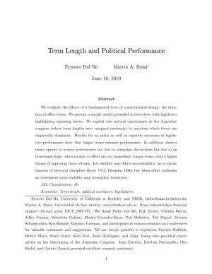 Term Length and Political Performance
