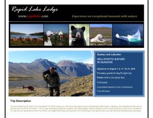 Rapid Lake Lodge ……… . Experience an Exceptional Moment with Nature