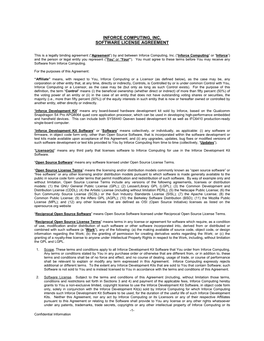 Inforce Computing, Inc. Software License Agreement