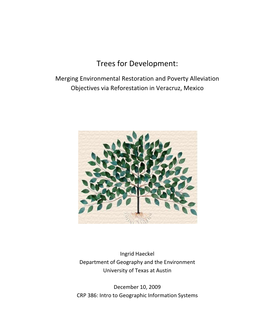 Trees for Development