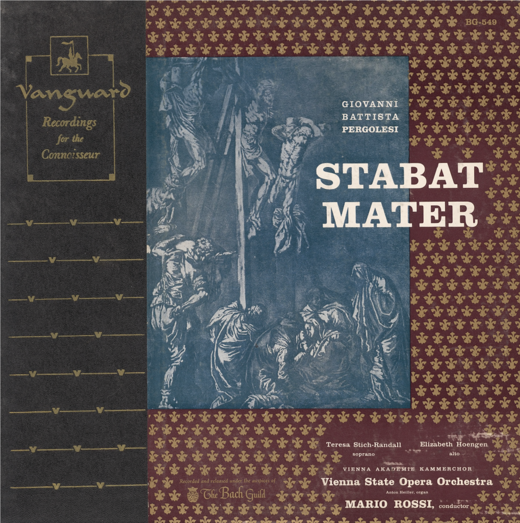 STABAT MATER Giovanni Battista Pergolesi Side One 1