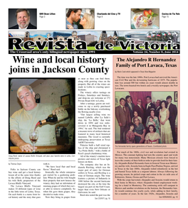 Wine and Local History Joins in Jackson County the Alejandro R