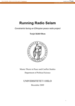 Running Radio Selam