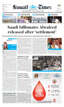 Saudi Billionaire Alwaleed Released After 'Settlement'