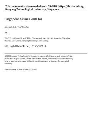 Singapore Airlines 2001 (A)