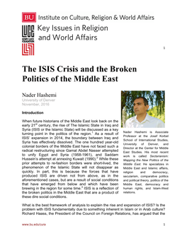 The ISIS Crisis and the Broken Politics of the Middle East