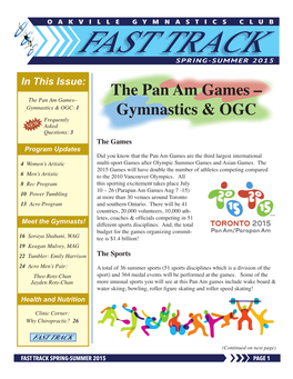 The Pan Am Games – Gymnastics &