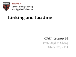 Linking and Loading