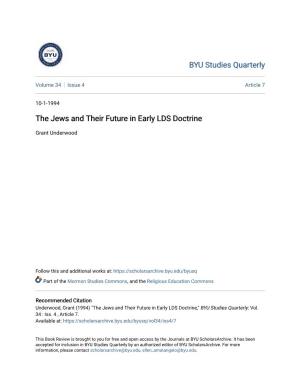 The Jews and Their Future in Early LDS Doctrine