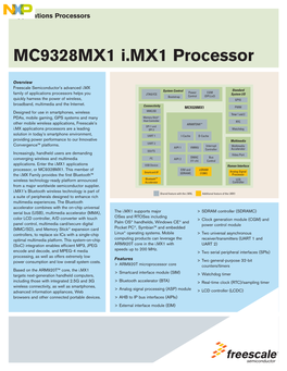 MC9328MX1 I.MX1 Processor