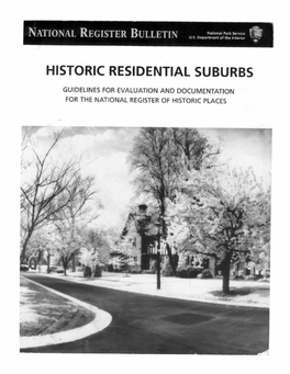 Historic Residential Suburbs