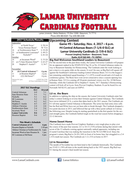 Lamar University Cardinals Football