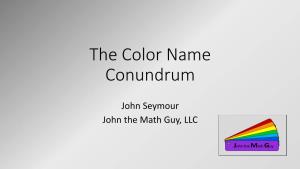 The Color Name Conundrum