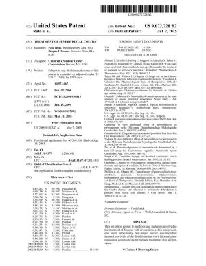 (12) United States Patent (10) Patent No.: US 9,072,728 B2 Rufo Et Al