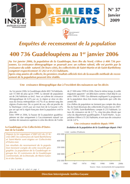 Enquêtes De Recensement De La Population De Guadeloupe En 2006