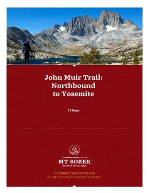 John Muir Trail: Northbound to Yosemite