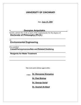 (Ph.D.) Environmental Engineering