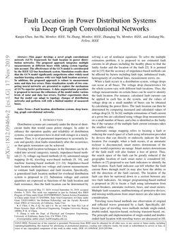 Fault Location in Power Distribution Systems Via Deep Graph