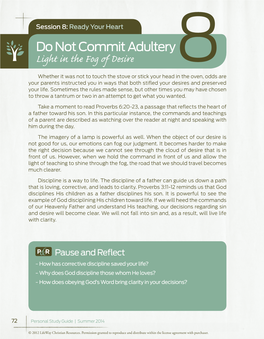 Do Not Commit Adultery Light in the Fog of Desire