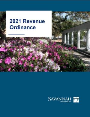 2021 Revenue Ordinance