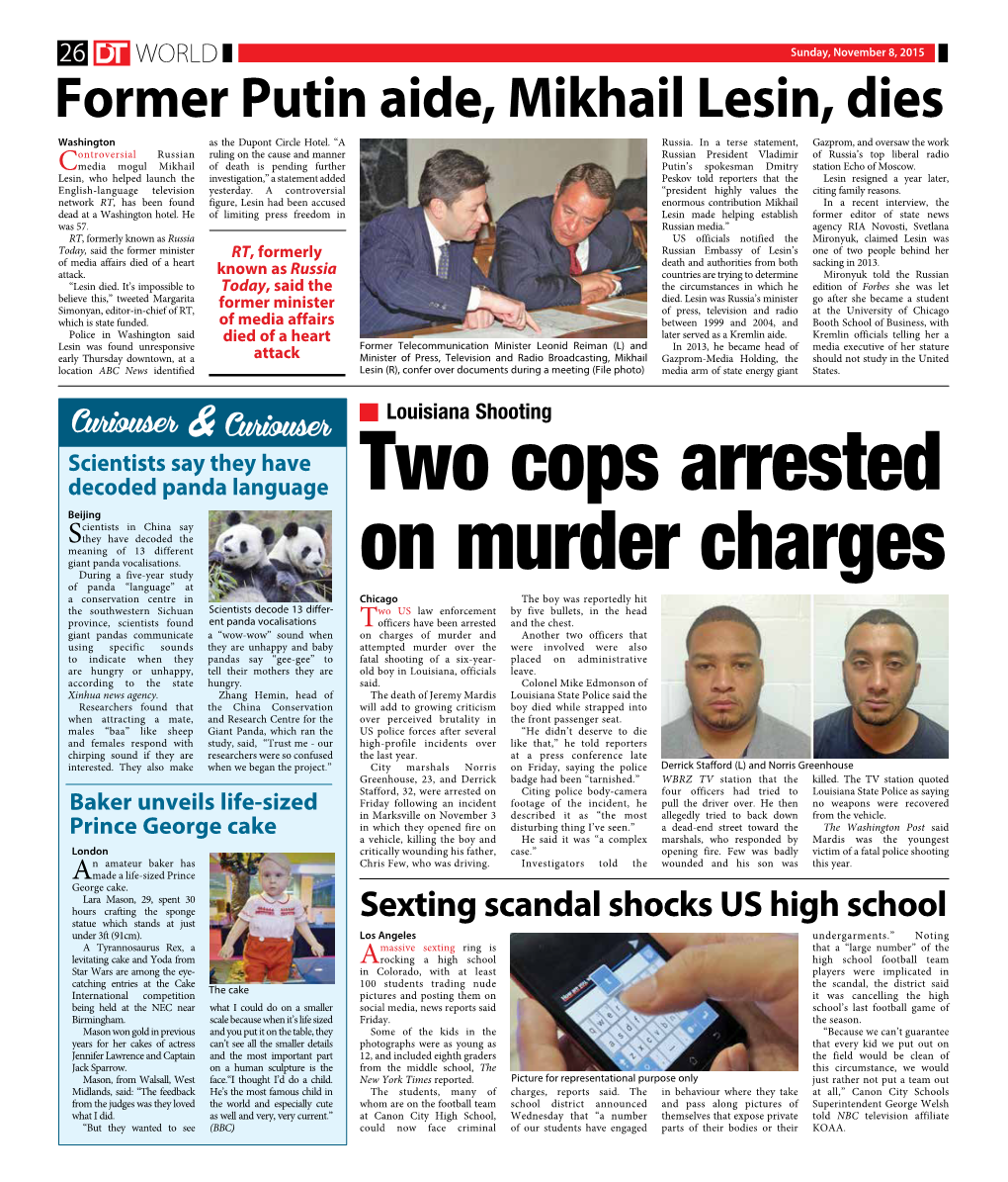 Two Cops Arrested on Murder Charges