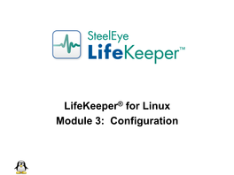 Lifekeeper™ for Linux Installation and Administration
