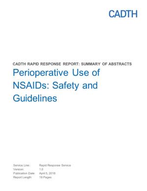 Perioperative Use of Nsaids: Safety and Guidelines