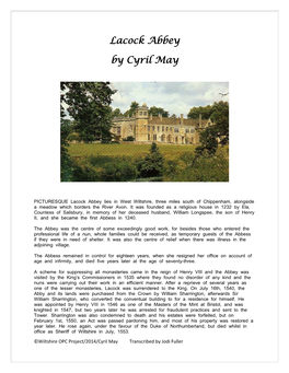 Lacock Abbey by Cyril
