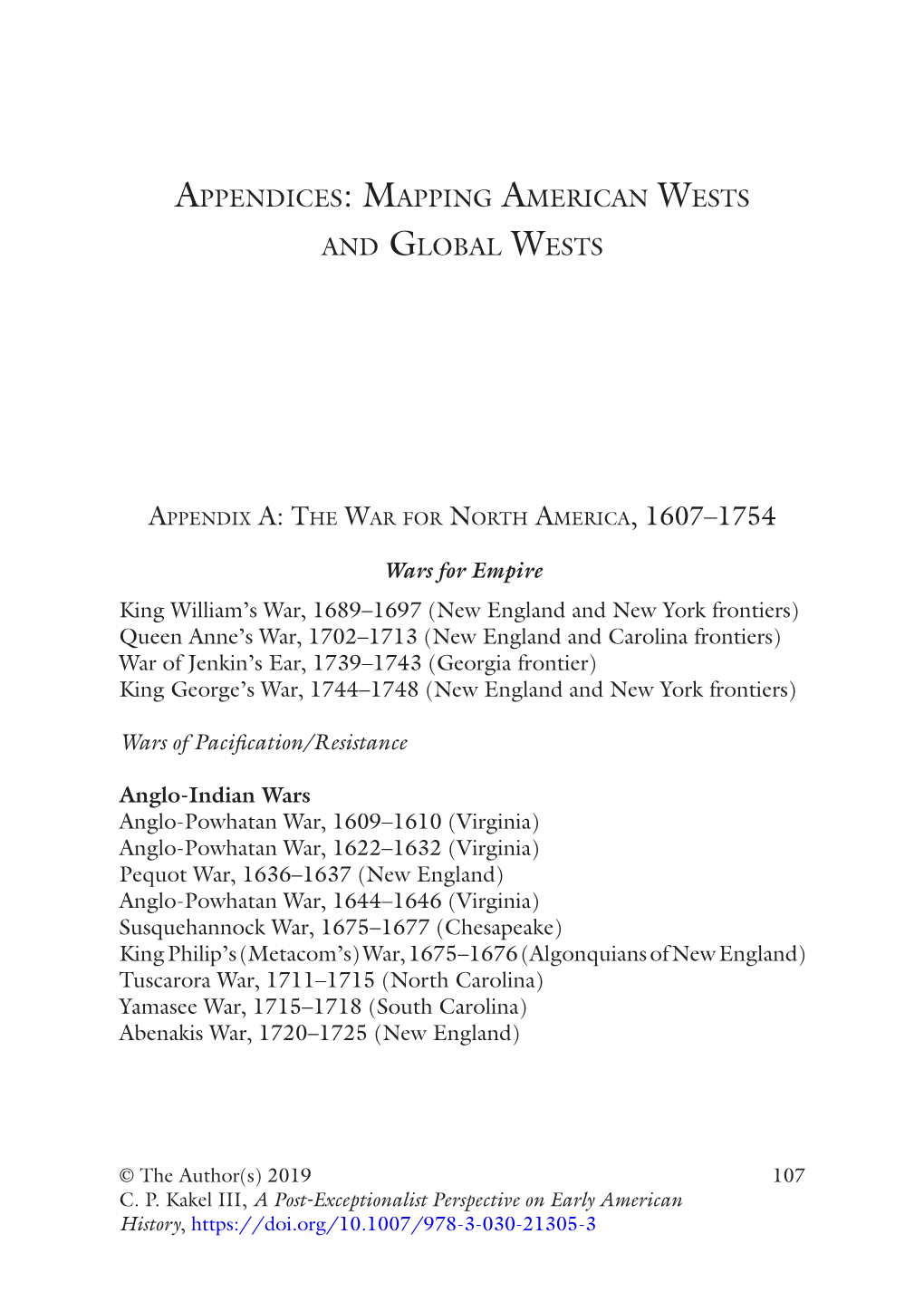 North America, 1607–1754