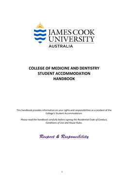 College of Medicine and Dentistry Student Accommodation Handbook