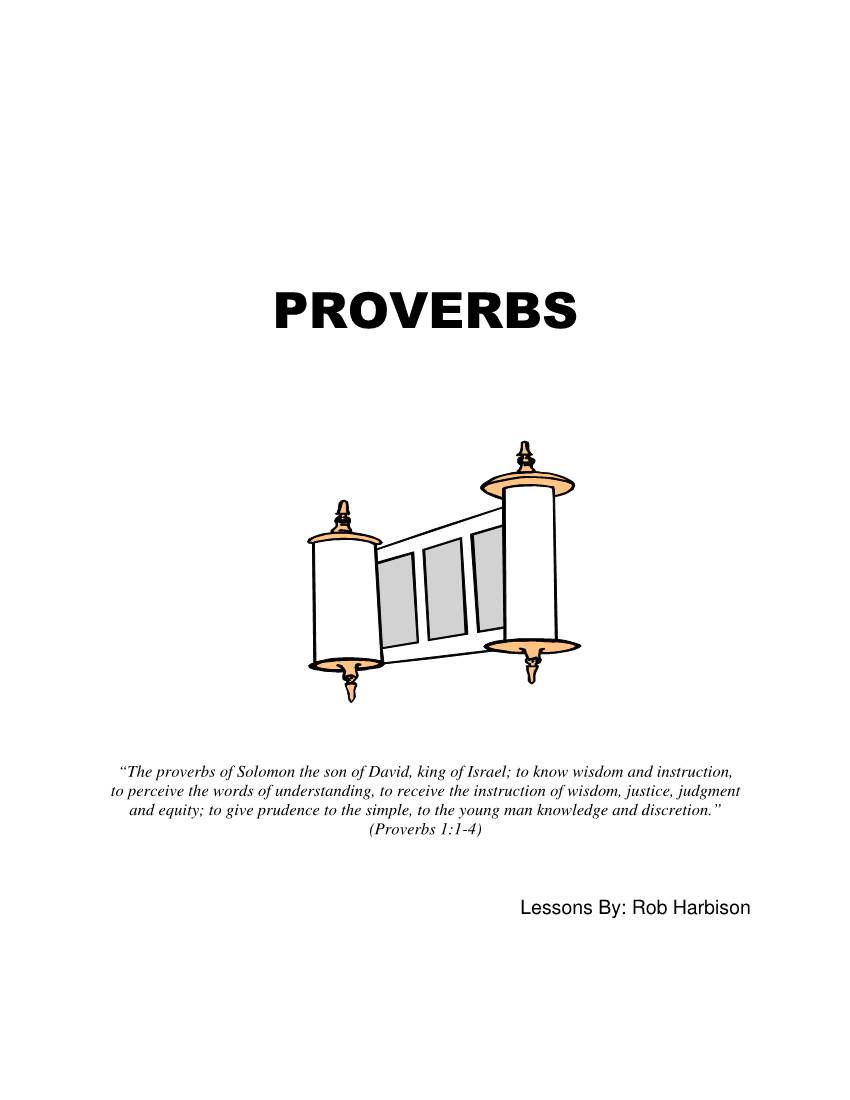 Proverbs Bible Study Guide