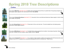 2018 Tree Sale Plant Descriptions.Xlsx