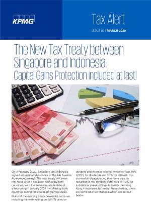 Tax Alert the New Tax Treaty Between Singapore and Indonesia