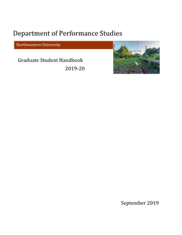 Department of Performance Studies