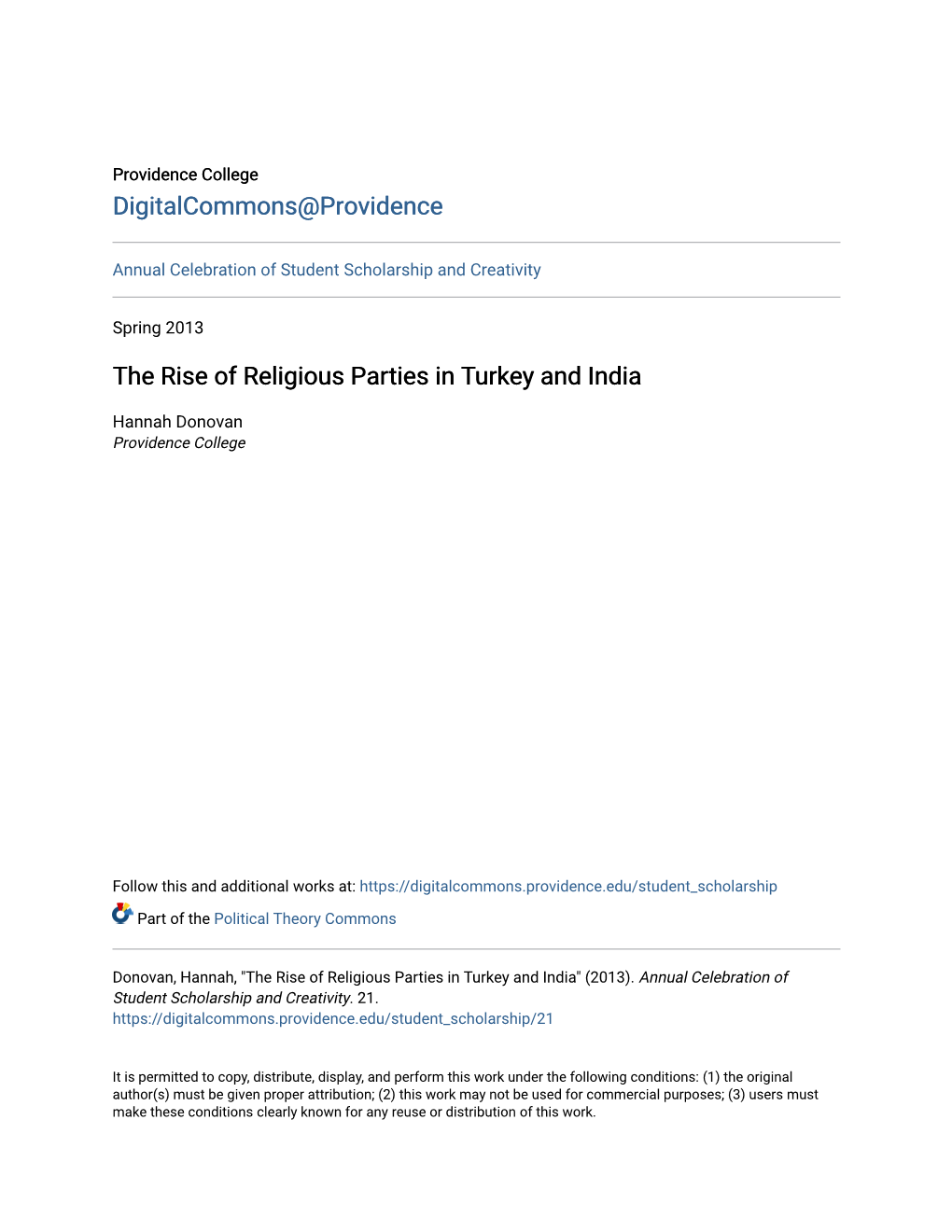 The Rise of Religious Parties in Turkey and India