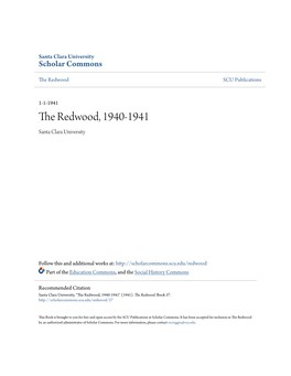 The Redwood, 1940-1941 Santa Clara University