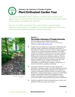 Plant Enthusiast Garden Tour