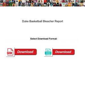 Duke Basketball Bleacher Report