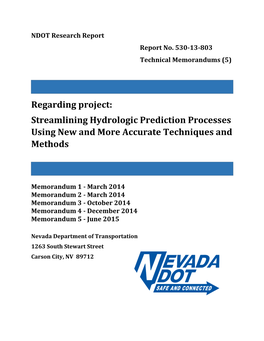 Streamlining Hydrologic Prediction Processes Using New and More Accurate Techniques and Methods