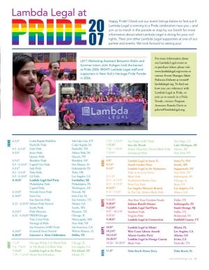 Lambda Legal's Event & Pride Season