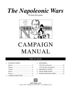 The Napoleonic Wars  the Napoleonic Wars by Mark Mclaughlin