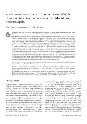 Skeletonized Microfossils from the Lower–Middle Cambrian Transition of the Cantabrian Mountains, Northern Spain