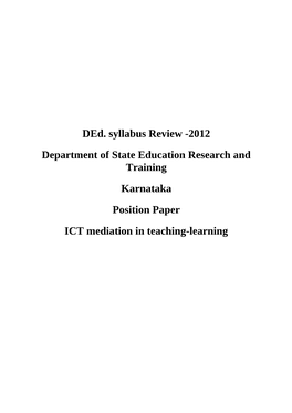 ICT Mediation in Teaching Learning