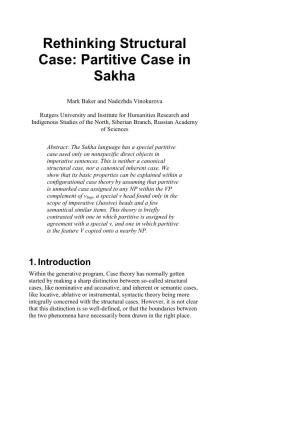 Partitive Case in Sakha